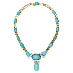 Emis Turquoise and Diamond Necklace