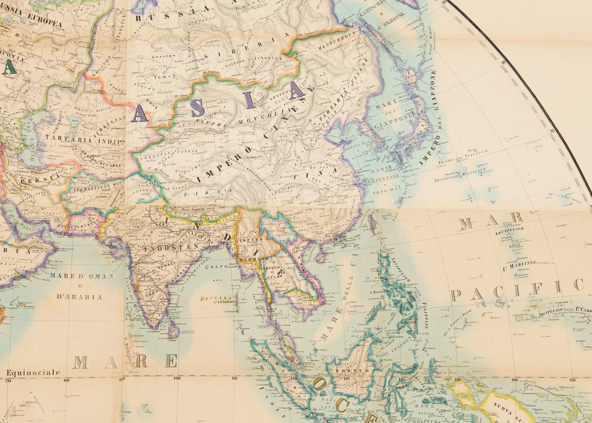 italien Carte ancienne de l'hémisphère oriental de la collection de Thierry Despont en vente