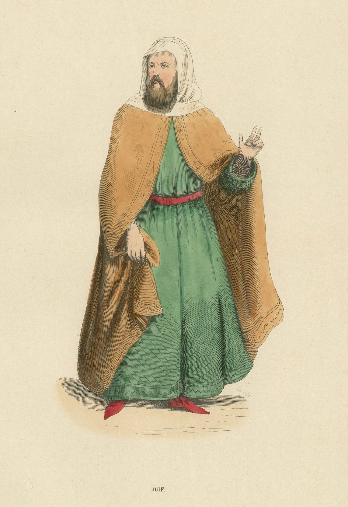 Milieu du XIXe siècle Emissaire de la tradition : Portrait d'un érudit juif du passé, 1847 en vente