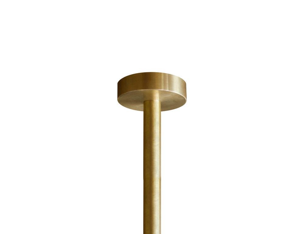 Ottone Lampada a sospensione scultorea Emiter in ottone e vetro di Jan Garncarek in vendita