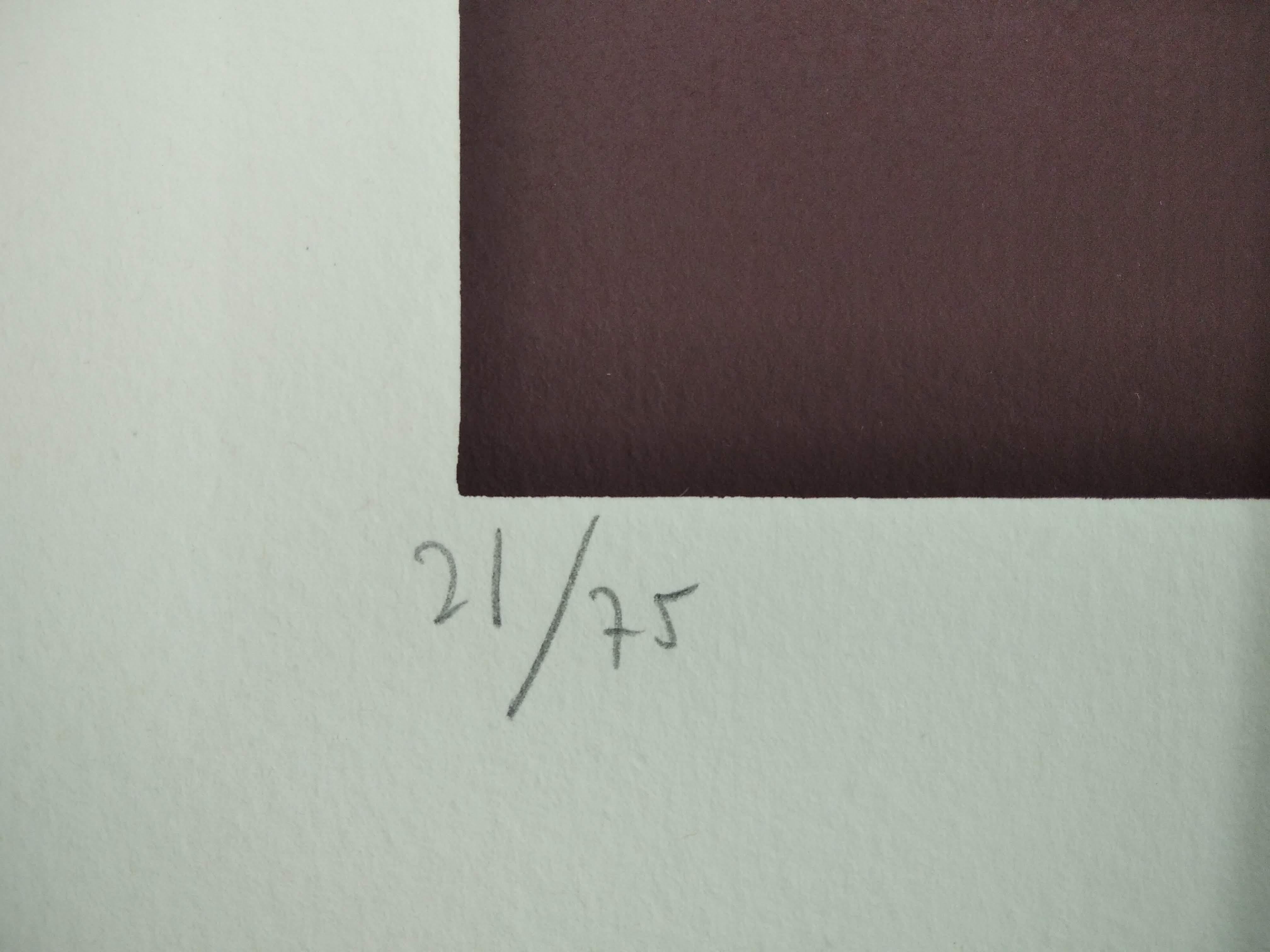 Unbenannt (Beige), Abstract Print, von Emília Xargay
