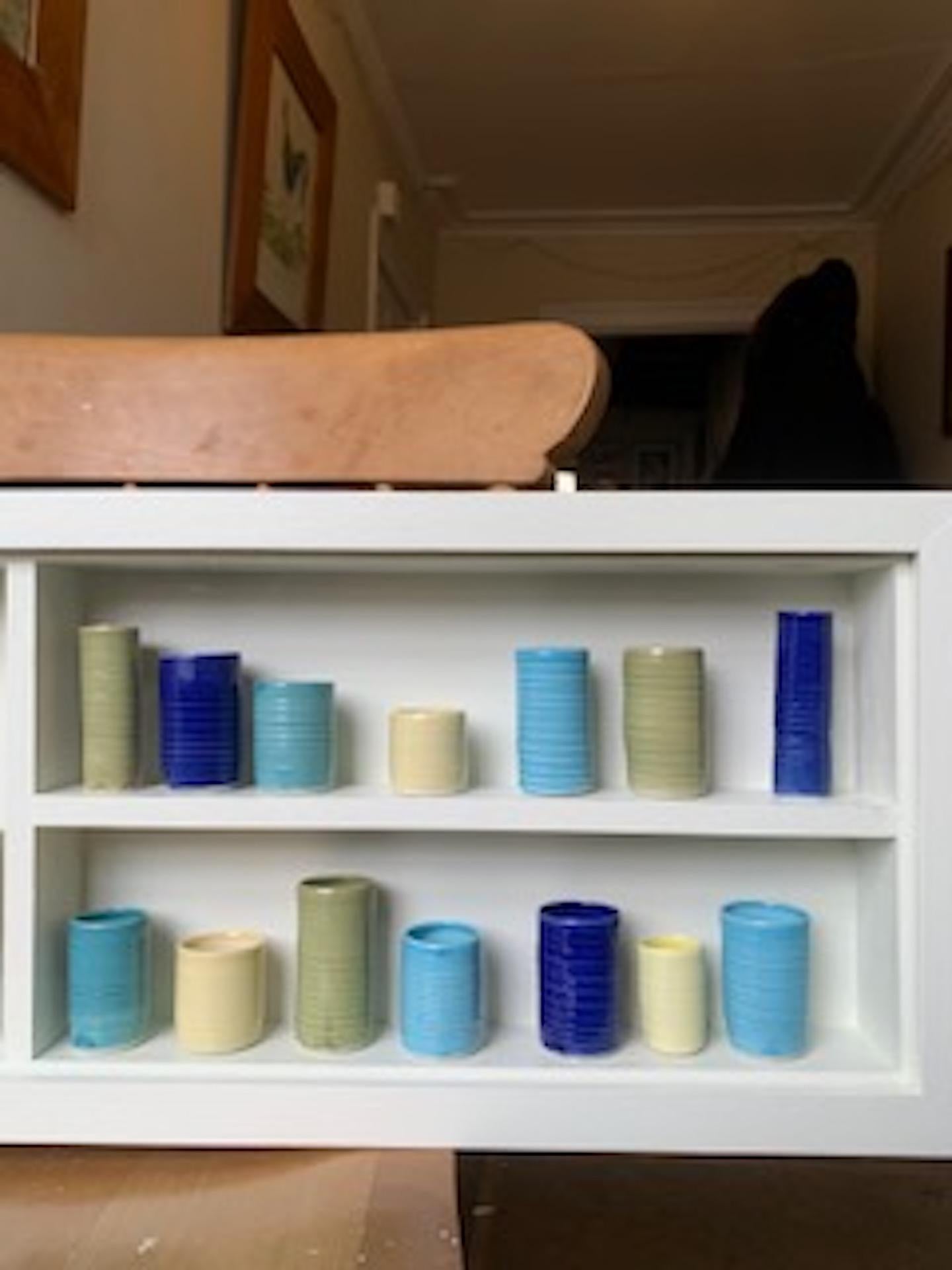 Porzellanfarbe I, Original Installationskunst, Moderner Keramikkünstler, Wandkunst im Angebot 2