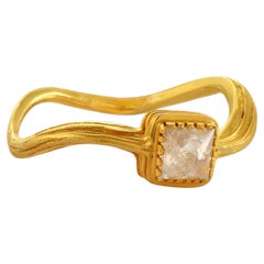 Emma Chapman 0.50ct Rough Cut Diamond Ring in 18k Yellow Gold, UK