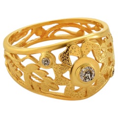 Emma Chapman 14k Gold Diamond Jaali Engagement Ring