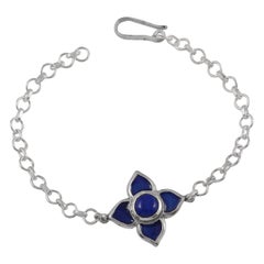 Emma Chapman Blue Enamel Silver Bracelet