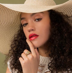 Tsavorite Diamond 18 Karat Yellow Gold Cocktail Ring