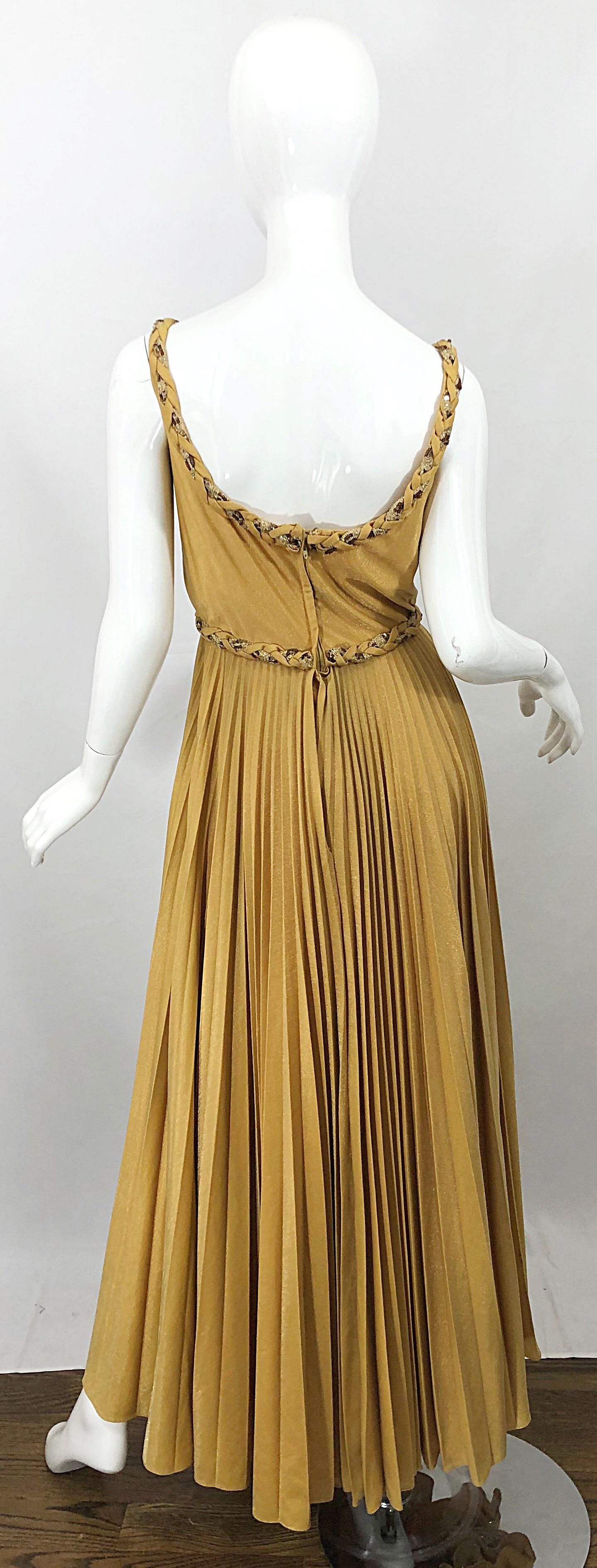 1970s gold dress