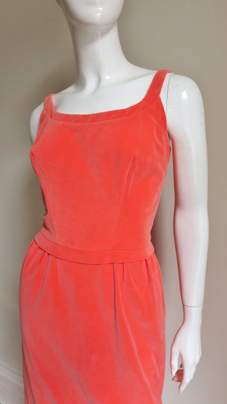 Emma Domb Dress with Flower Appliques 1960s In Good Condition For Sale In Water Mill, NY
