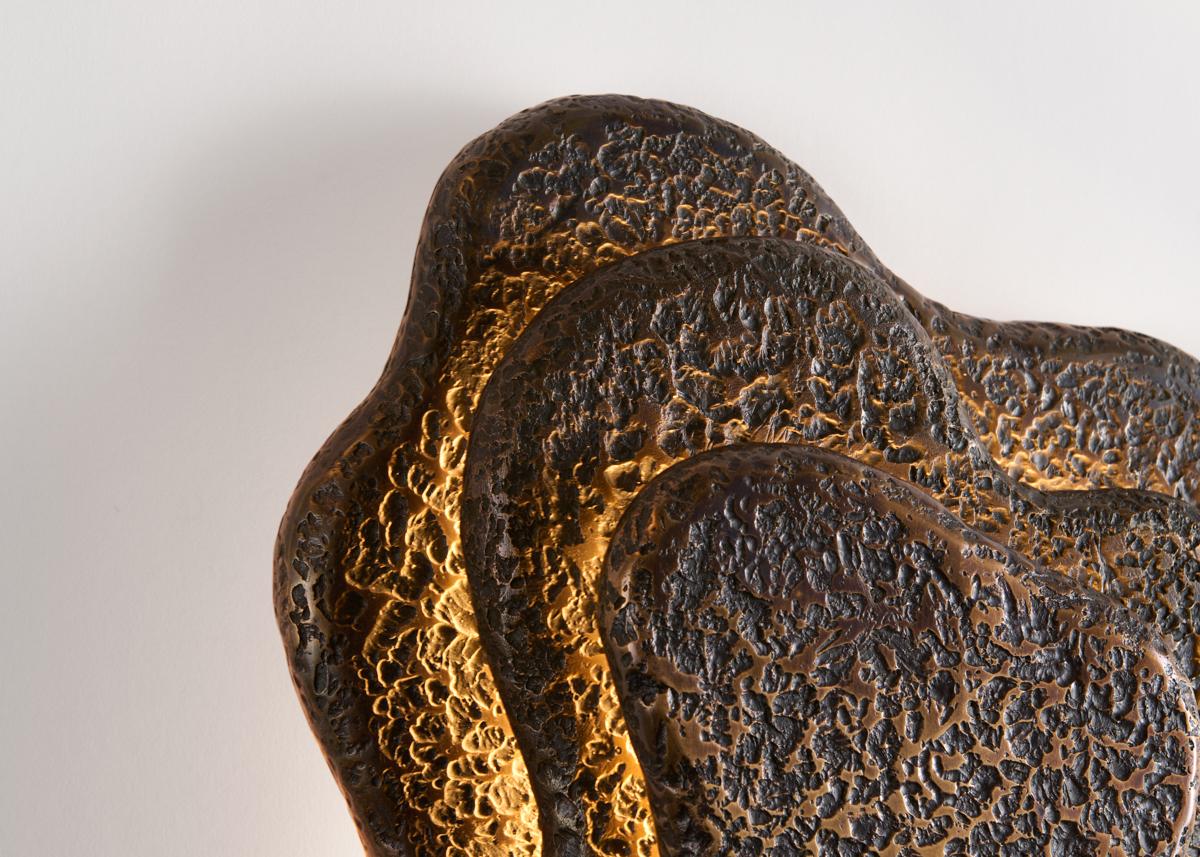 Glazed Emma Donnersberg, Cloud, Bronze Sconce, France, 2020 For Sale