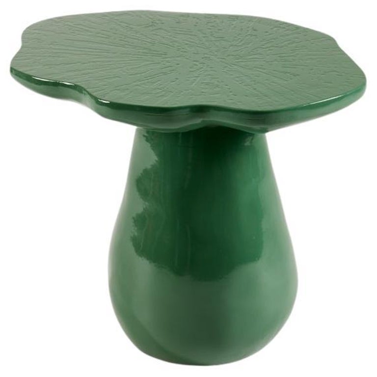 Emma Donnersberg, Glazed Ceramic Mushroom Side Table, France, 2022 For Sale