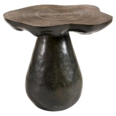 Emma Donnersberg, Large Bronze Spiral Topped Mushroom Side Table, France, 2022
