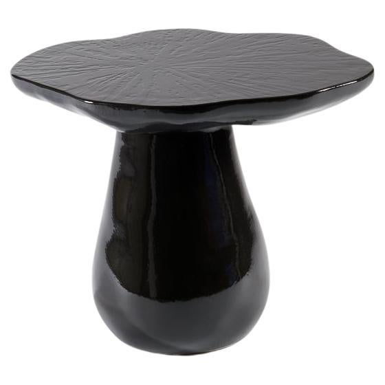 Emma Donnersberg, Organika Black, Glazed Mushroom Side Table, France, 2022