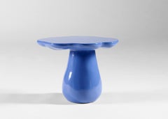 Emma Donnersberg, Organika Bleu Chisol, Glazed Mushroom Side Table, France, 2022