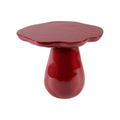 Emma Donnersberg, Organika Crimson, Glazed Mushroom Side Table, France, 2022