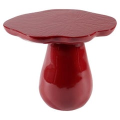 Emma Donnersberg, Organika Crimson, Glazed Mushroom Side Table, France, 2022