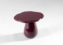 Emma Donnersberg, Organika Eggplant, Glazed Mushroom Side Table, France, 2022