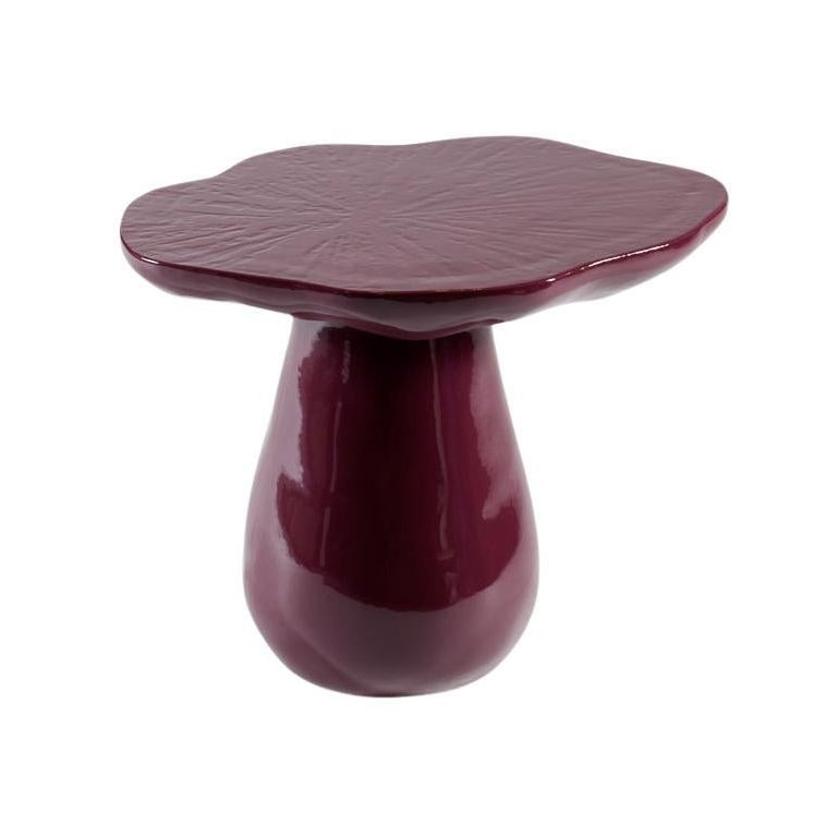 Emma Donnersberg, Organika Eggplant, Glazed Mushroom Side Table, France, 2022