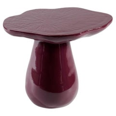 Emma Donnersberg, Organika Eggplant, Glazed Mushroom Side Table, France, 2022