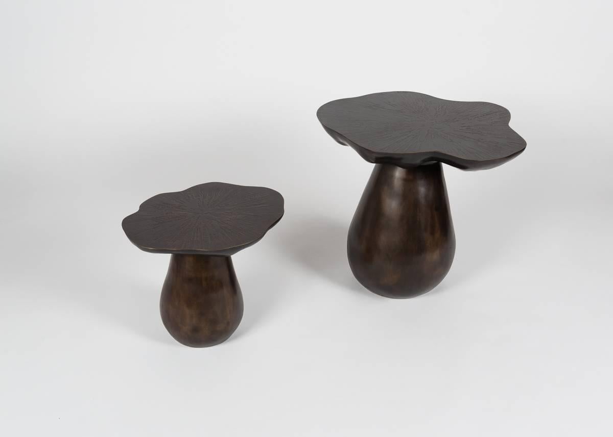 Emma Donnersberg, Organika, großer Pilz-Beistelltisch aus Bronze, Frankreich, 2017 im Angebot 1