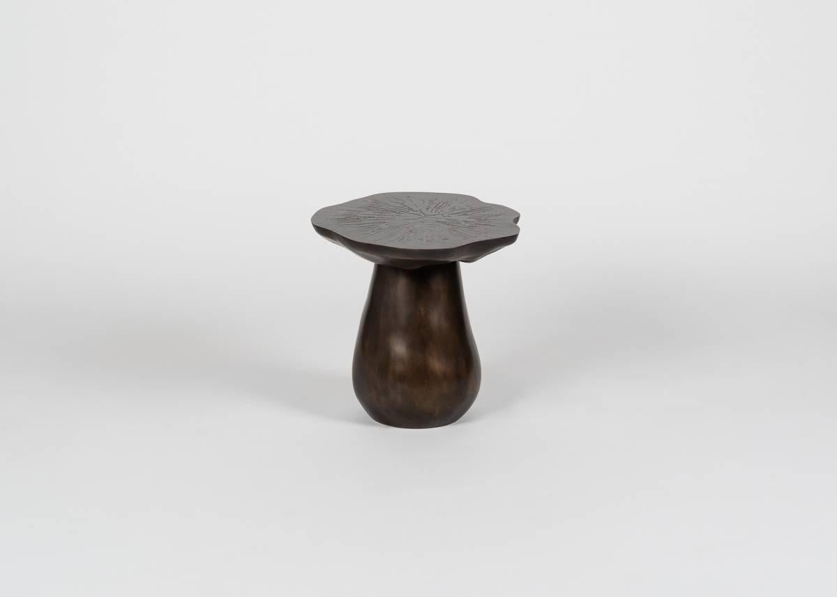 Emma Donnersberg, Organika, petite table d'appoint champignon en bronze, France, 2017 Excellent état - En vente à New York, NY