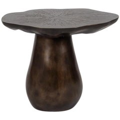 Emma Donnersberg, Organika, Kleiner Beistelltisch mit Pilzmotiv aus Bronze, Frankreich, 2017