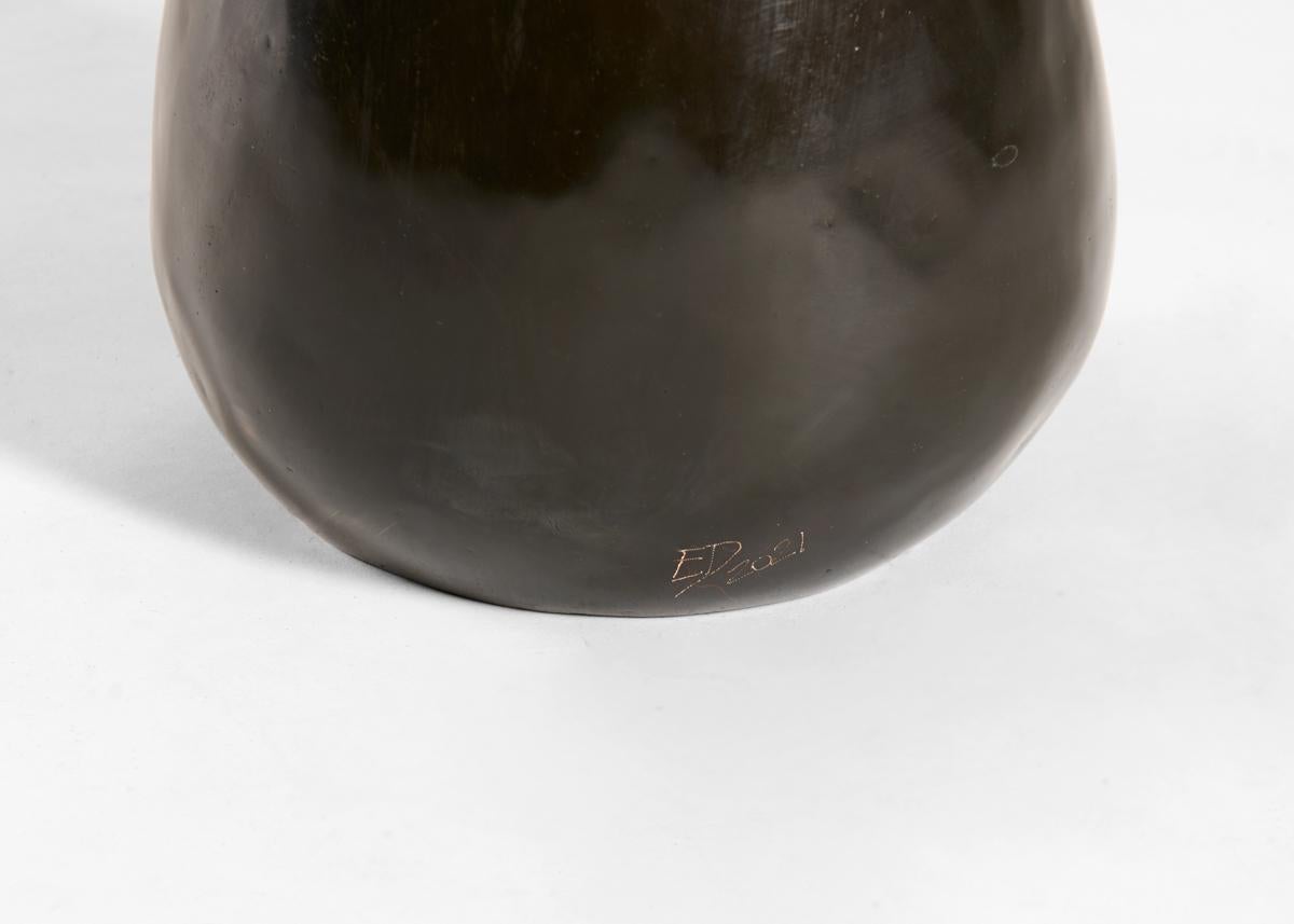 Emma Donnersberg, Small Bronze Spiral Topped Mushroom Side Table, France, 2022 For Sale 1