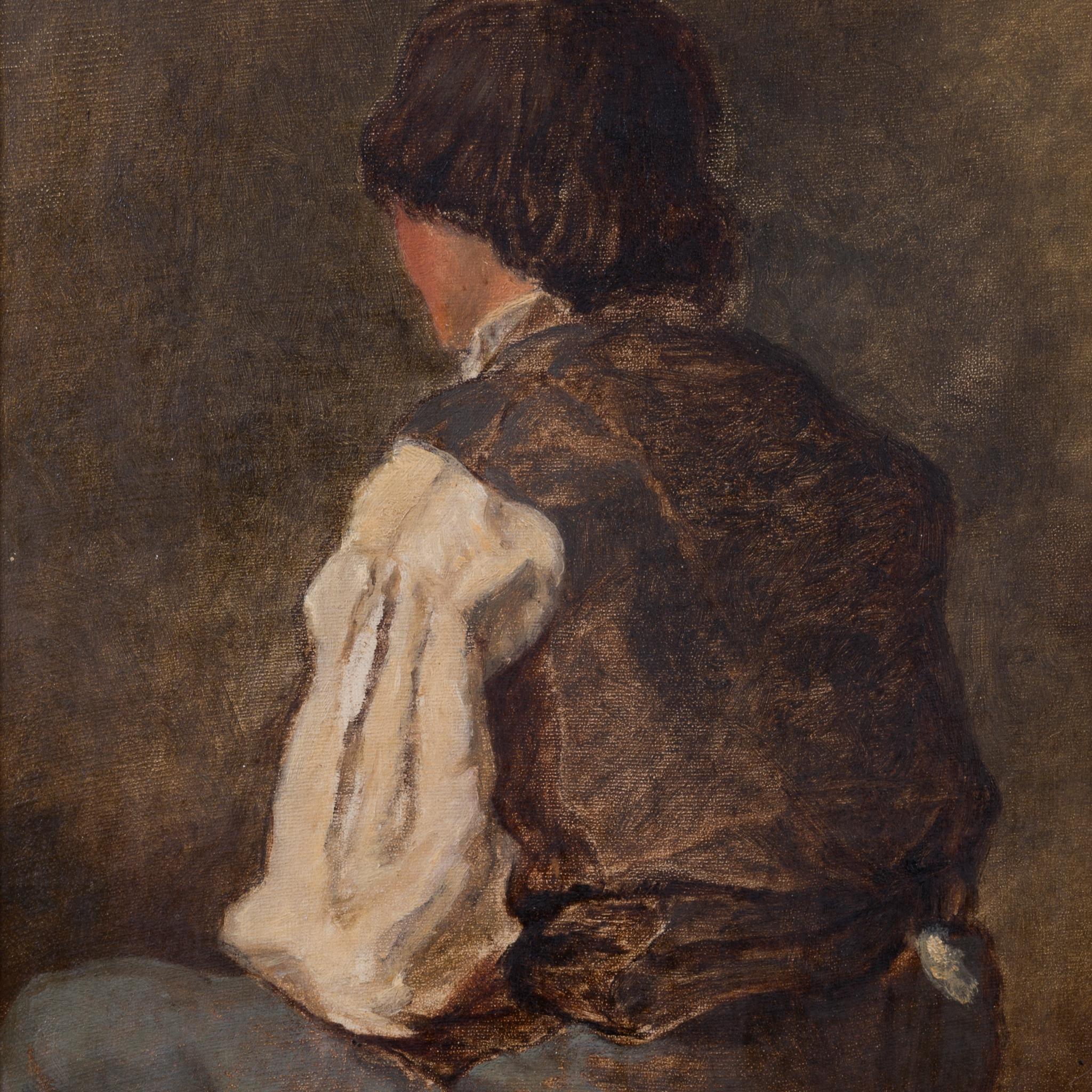 Porträt eines Jungen von hinten gesehen im Angebot 2