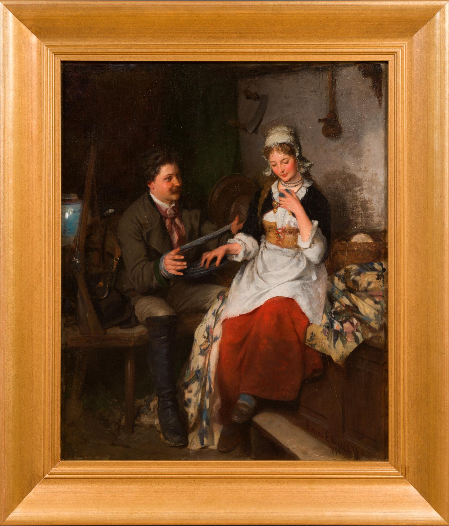 L'avvolgitore di lana (1877) dell'artista svedese Emma Ekwall in vendita 5