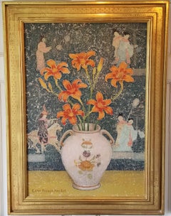 Lilies with Oriental Figures