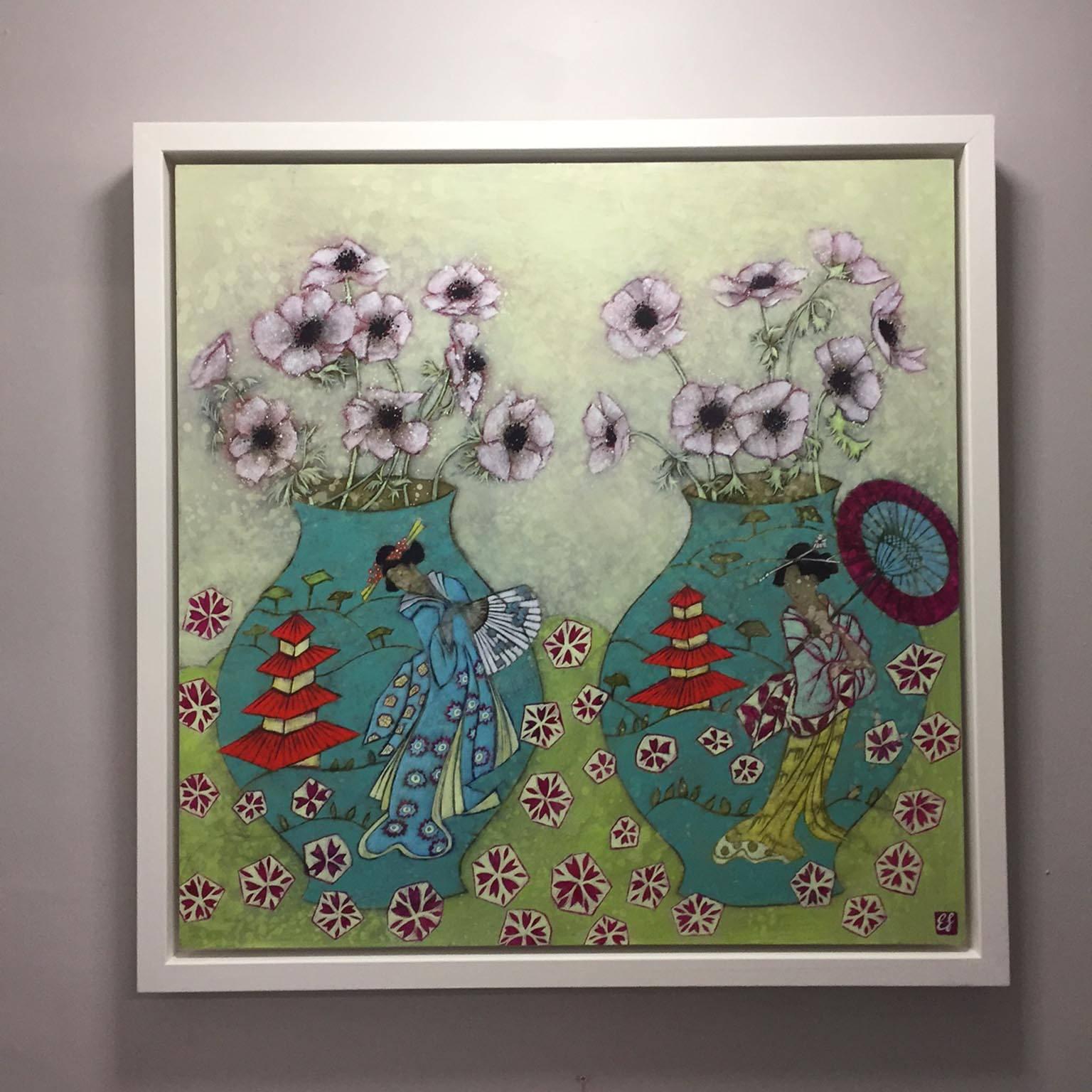 Anémonas celestiales - Painting de Emma Forrester