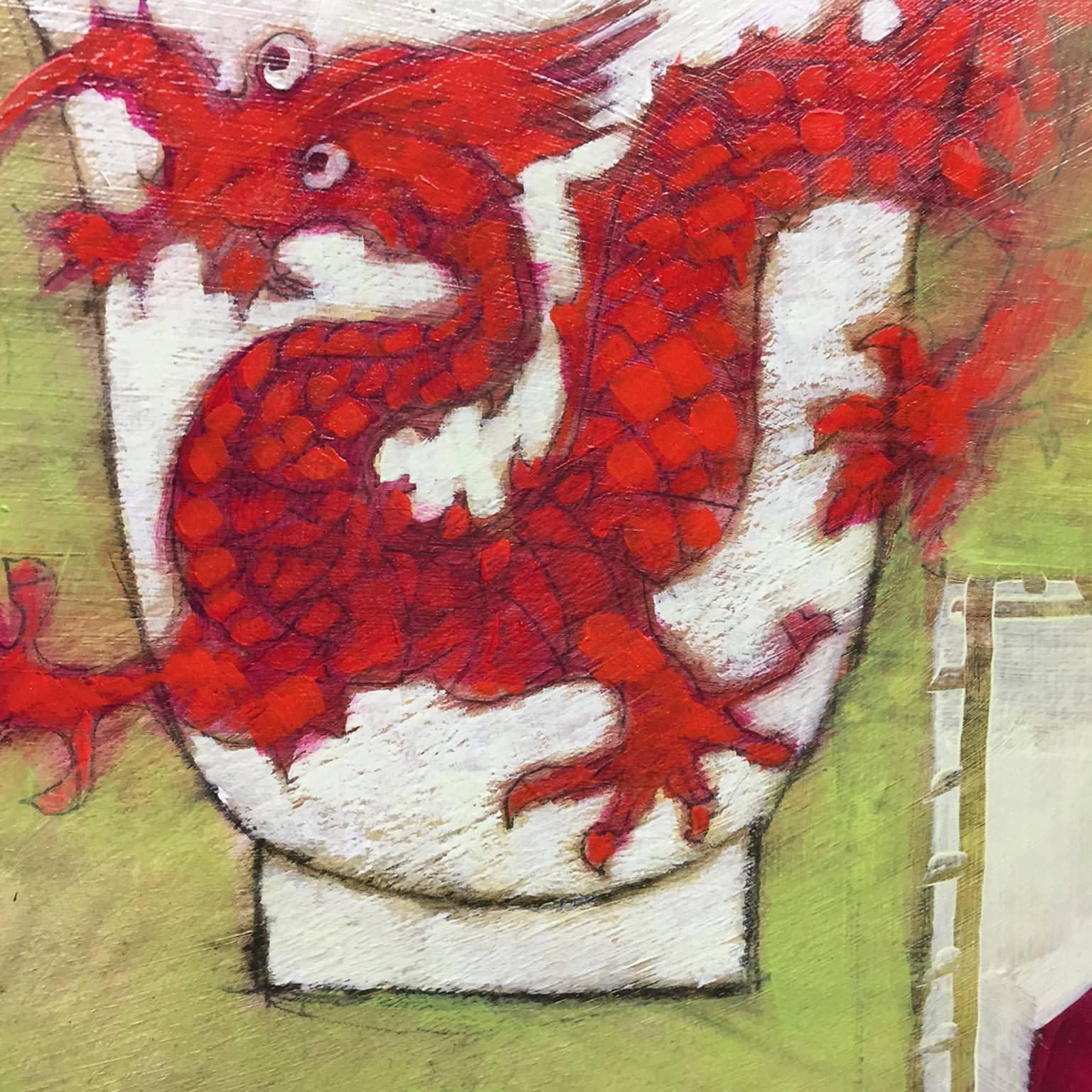 Pouncing Dragons, Emma Forrester, Original Art, Still Life, Affordable art For Sale 2
