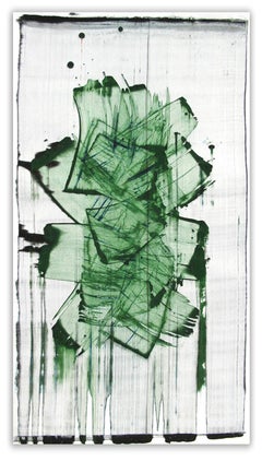 Mad green 10 (Abstraktes Gemälde)