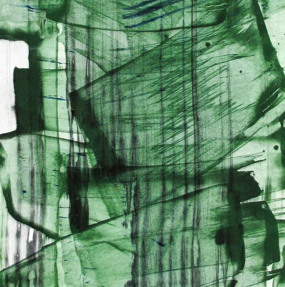 Mad green 9 (Abstract Painting)
Acrylic and pigments on paper — Unframed.

Emma Godebska is a French abstract artist living in Nimes, France.

Her use of natural pigments, reflective of nature itself, is in dialogue with diluted acrylic paint and