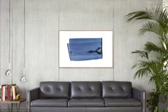 Night 1 - stylish contemporary nature blue abstract acrylic and pigment on board