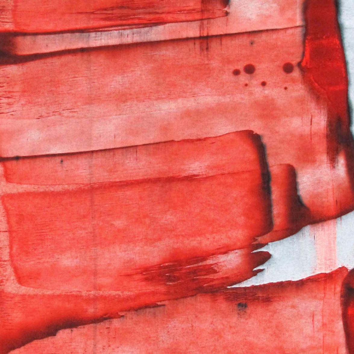 Rosso tenue 1 (Pittura astratta) - Painting Astratto di Emma Godebska