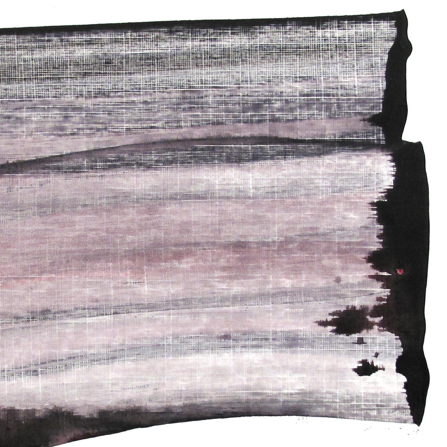 Winter Light 01 (Abstract Painting) - Gray Abstract Drawing by Emma Godebska