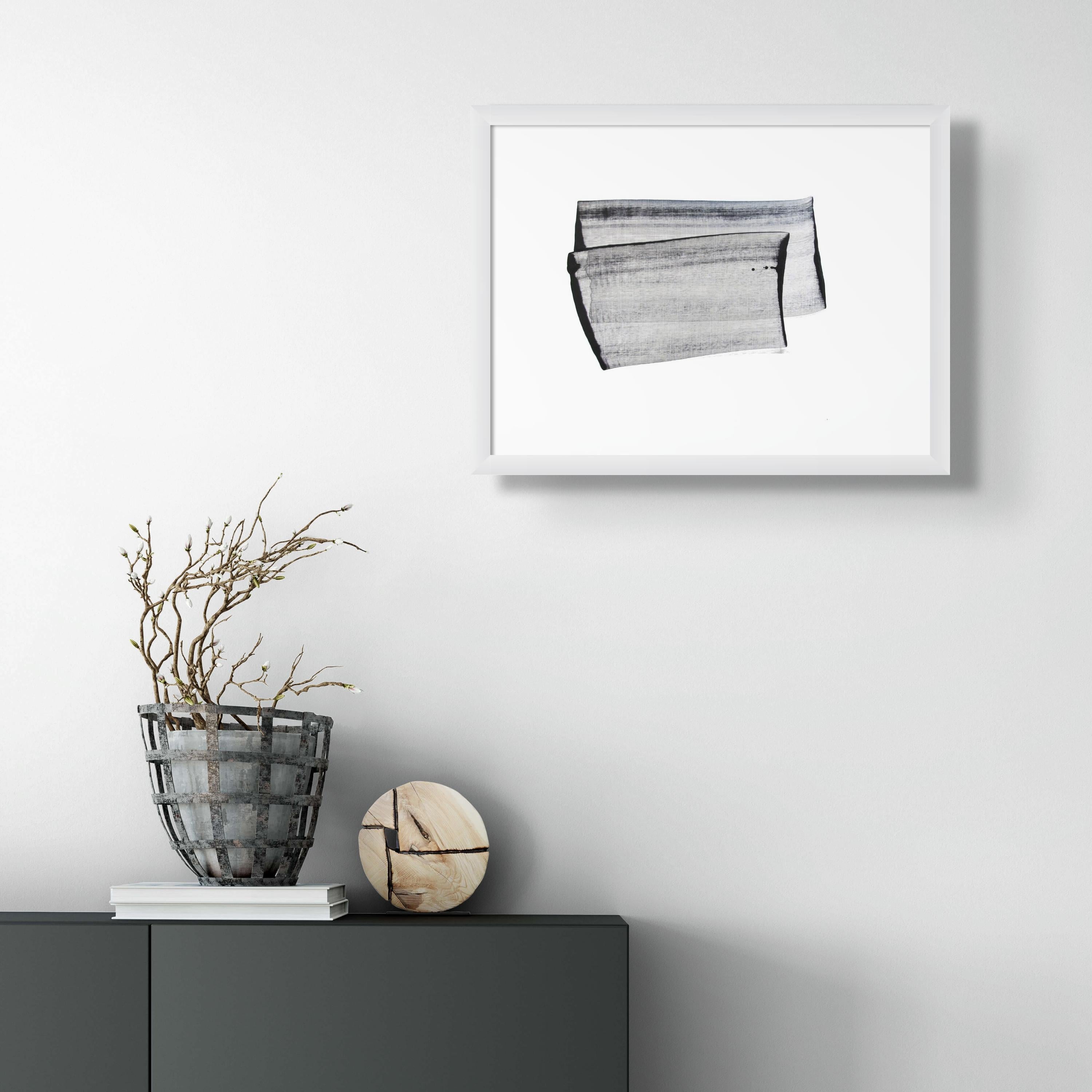 A. Winter Light 12 (Quadro astratto) - Art di Emma Godebska