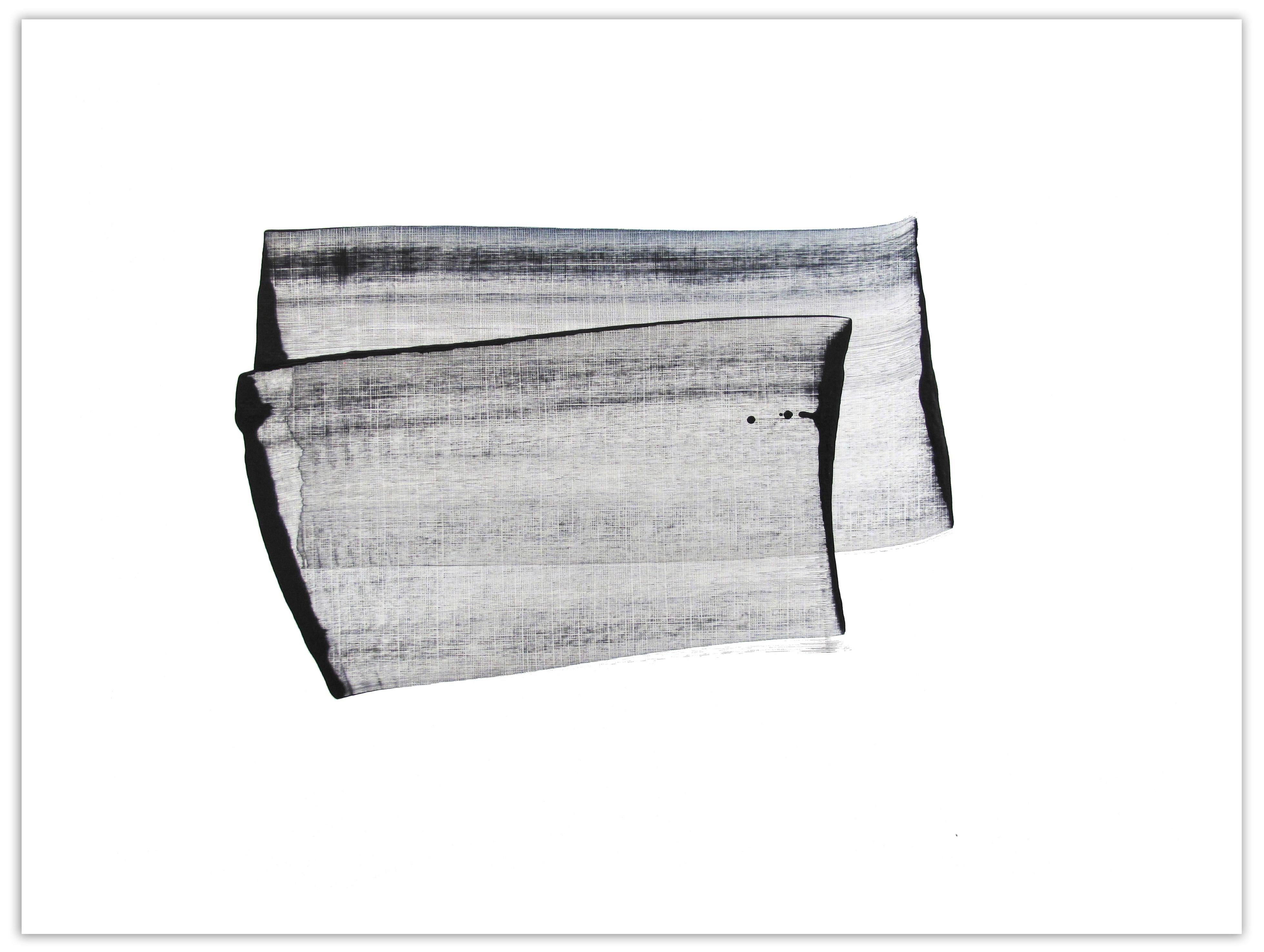 Abstract Drawing di Emma Godebska - A. Winter Light 12 (Quadro astratto)
