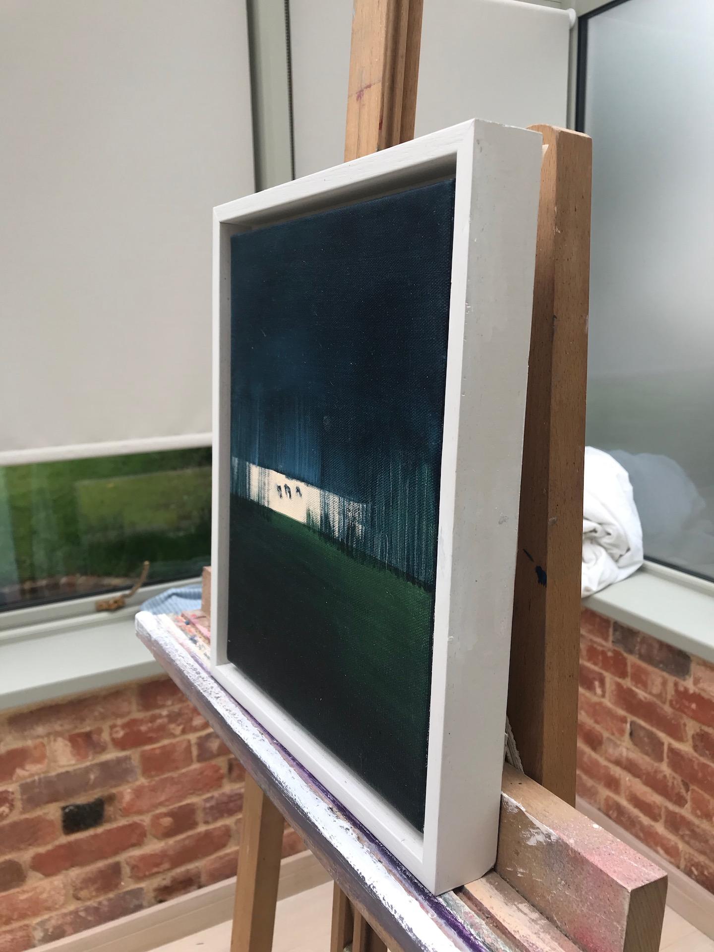 Relinquishment 2 by Emma Hartley 
Hand signed by the artist 
Original landscape Painting
Oil on Linen
H30 W24 D2 cm
Framed size H34 W28 D4 cm
Sold framed in a White box frame
Relinquishment 2 and original landscape painting inspired by th light