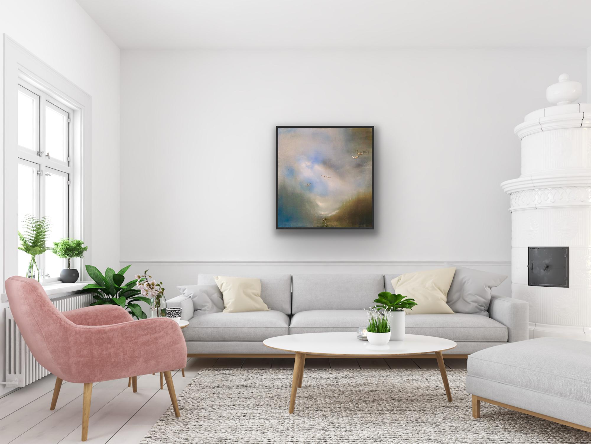 Borderlands 2, pintura original, contemporáneo, paisaje en venta 3