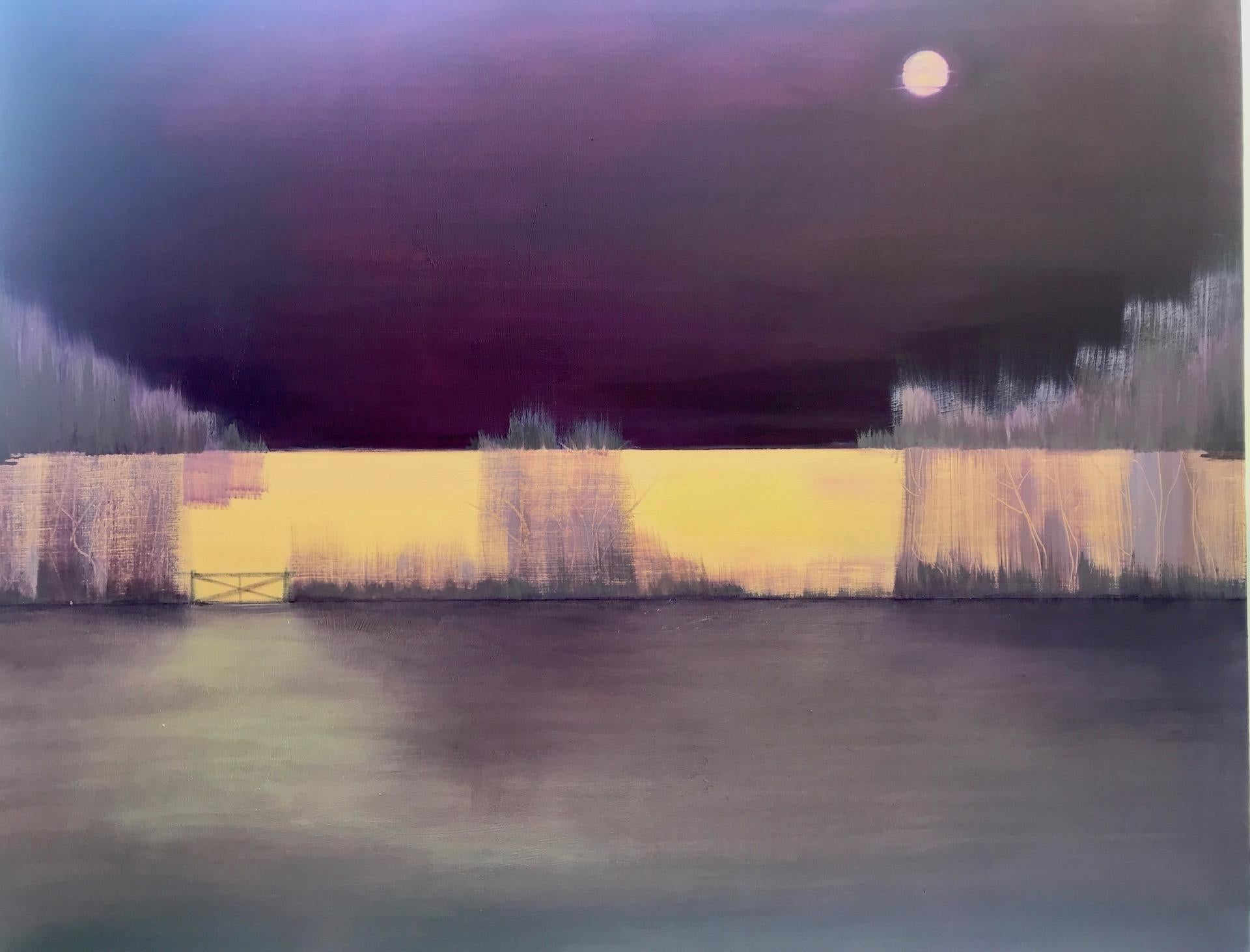 Emma Hartley, Notte e giorno, Pittura originale di paesaggio, Arte contemporanea