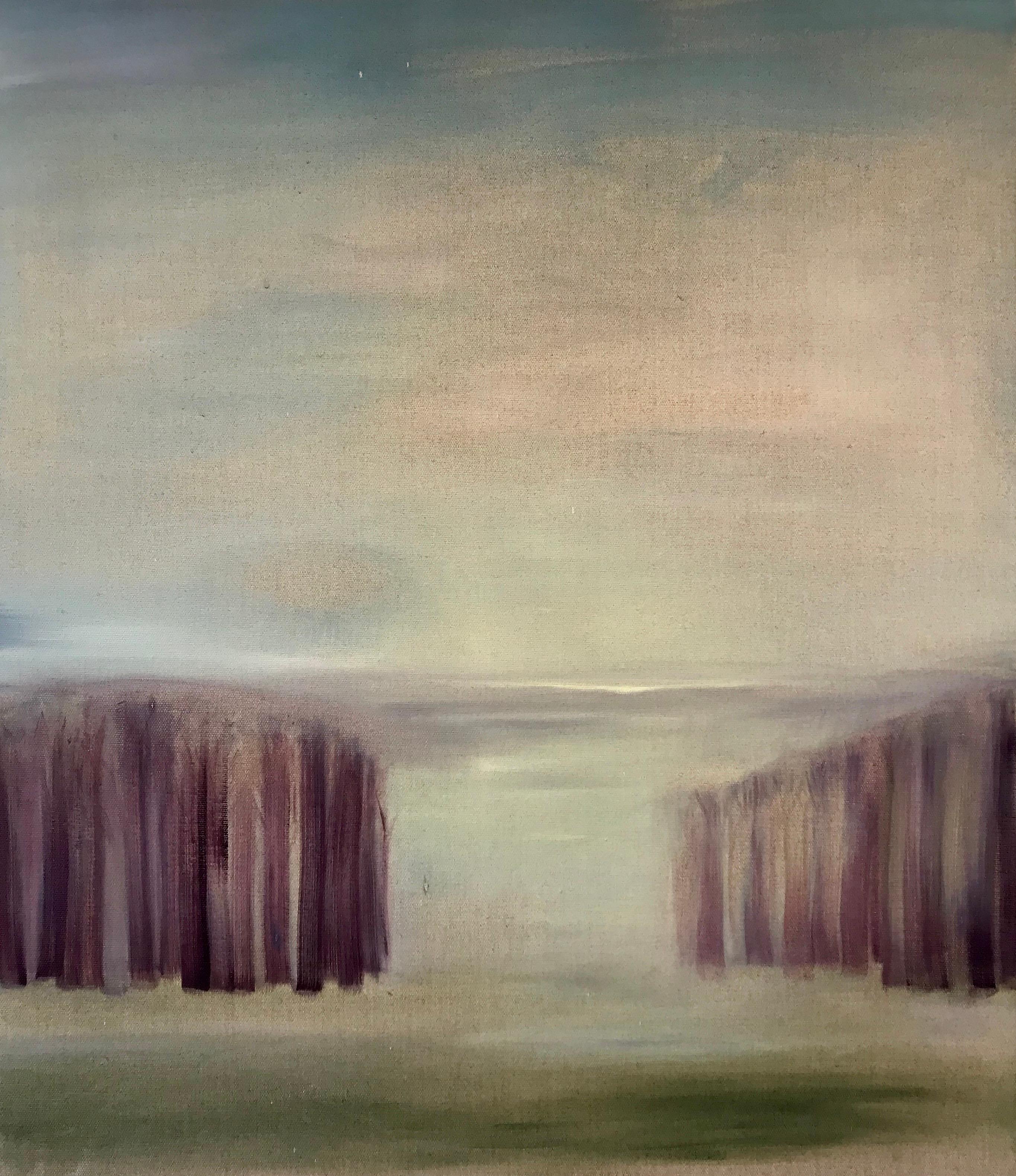 Salisbury Plain, Originalgemälde, zeitgenössisch, Landschaft (Grau), Landscape Painting, von Emma Hartley