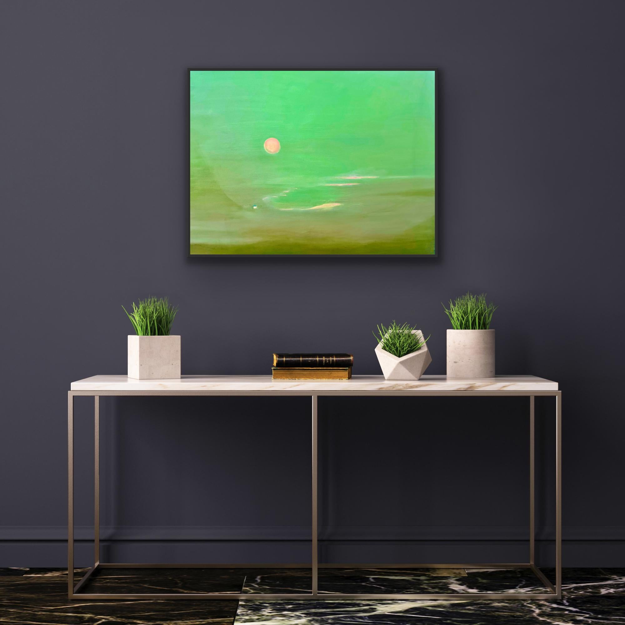 Corrientes de primavera, pintura original, contemporáneo, paisaje - Painting Contemporáneo de Emma Hartley