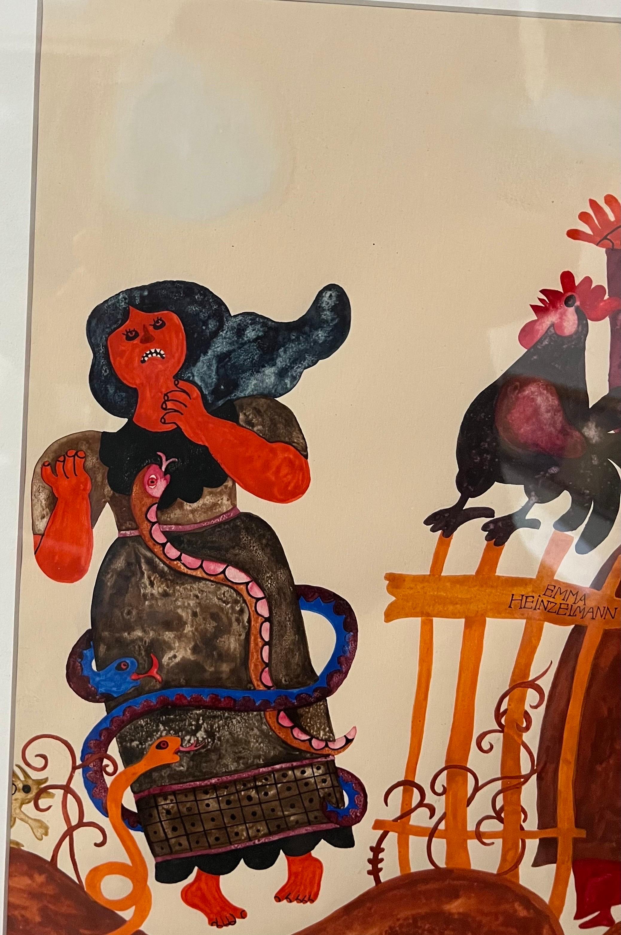 Original Graphic Hungarian Illustration Art Emma Heinzelmann Children's Book Art For Sale 10