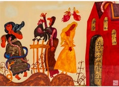 Original Graphic Hungarian Illustration Art Emma Heinzelmann Children's Book Art