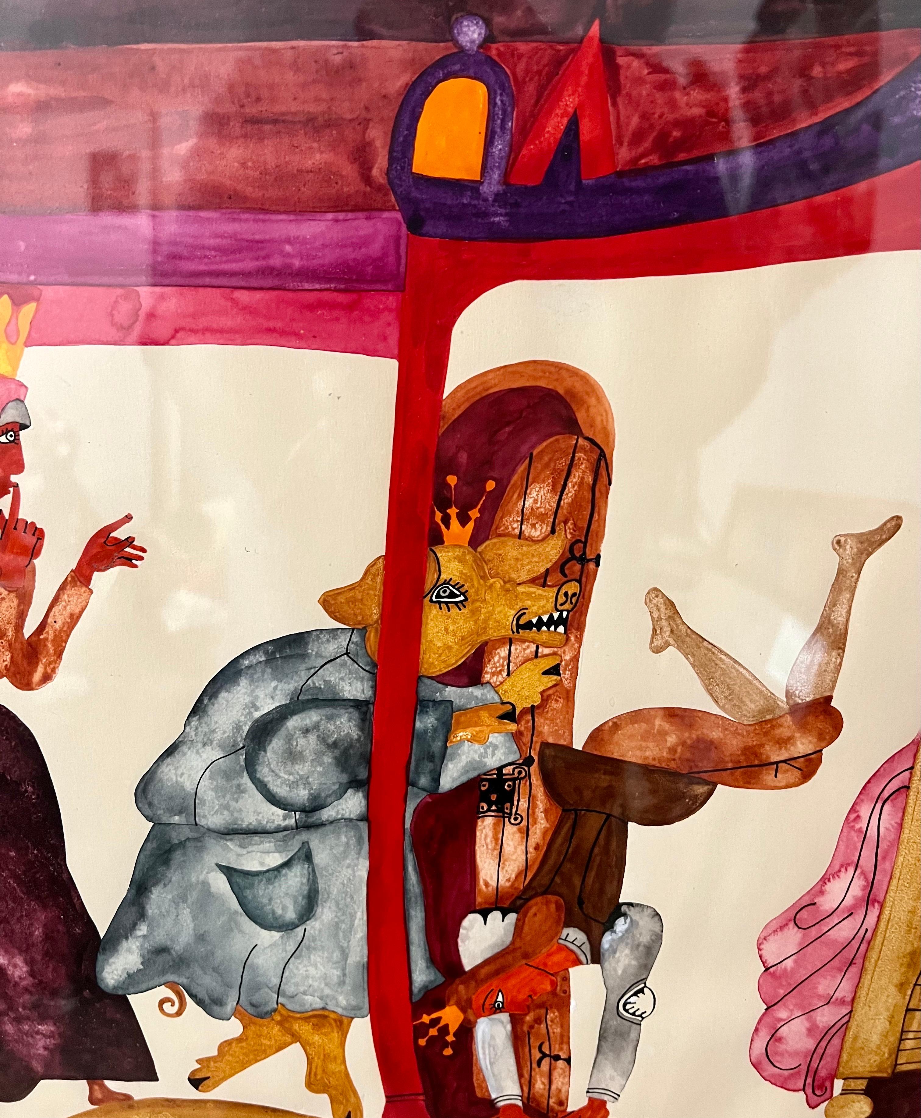 Original Graphic Hungarian Illustration Art Emma Heinzelmann Children's Book Art For Sale 5