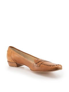 Emma Hope Brown Leather Cutout Pumps Size IT 40