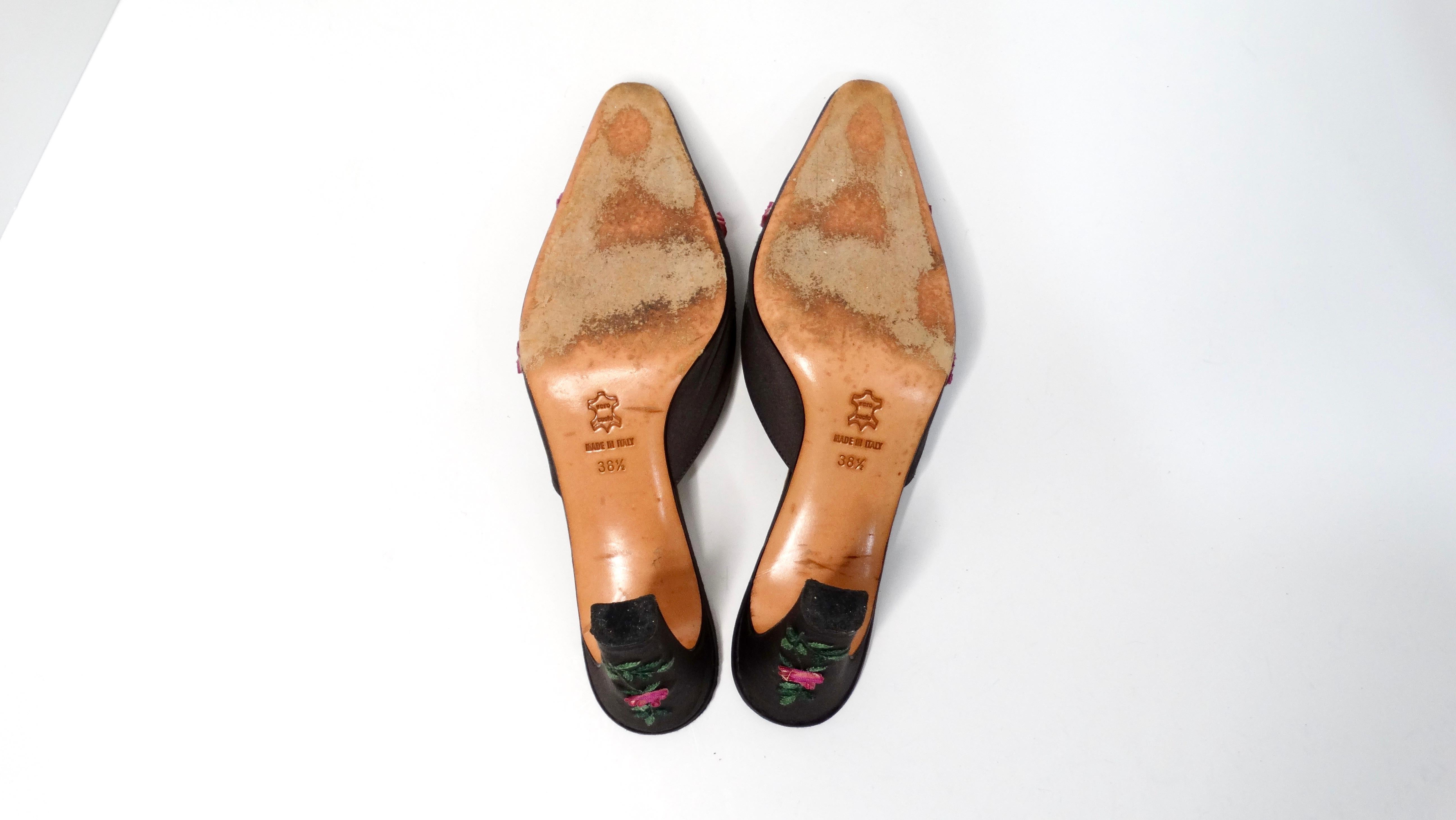 Zapatos de tacón Emma Hope for Paul Smith Y2K Rose Stitched Mule Block Heels en venta 3