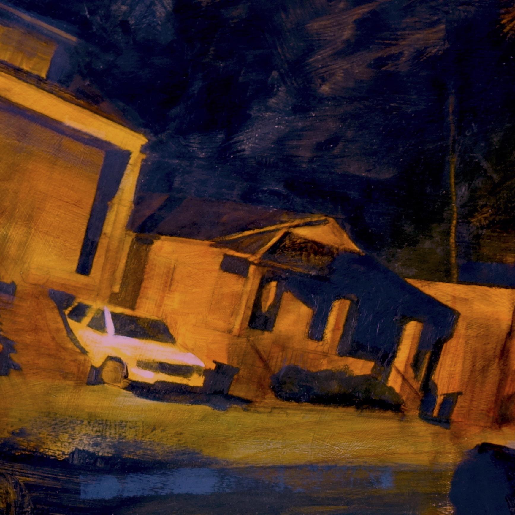 „Champagne“ (2022) von Emma Kalff, Original-Ölgemälde von Stadtlandschaft im Angebot 3