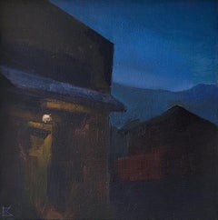 « Colorado Nocturne » (2023) d'Emma Kalff, peinture à l'huile originale, Nocturne